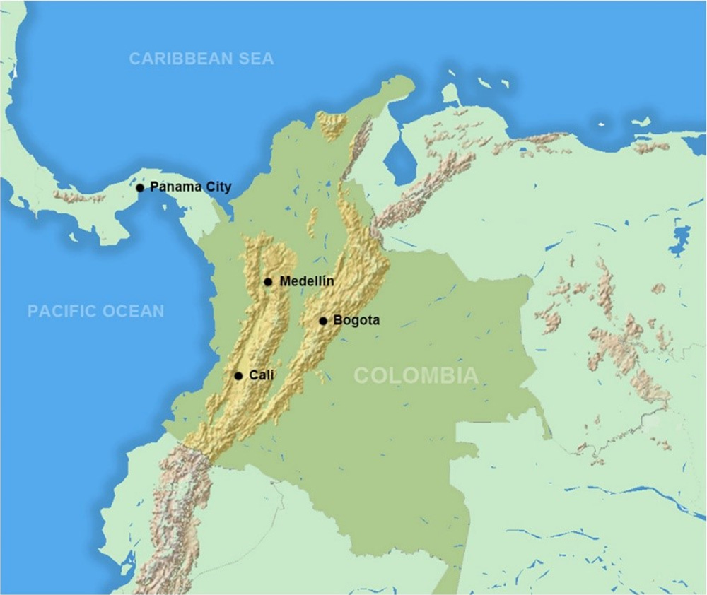 Strategically positioned, Medellín has access to both the Pacific and Caribbean coasts and lies within reach of Colombia’s fertile coffee-growing and food-producing regions, as well as the flower-producing highlands east of Medellín, including towns like Rionegro and La Ceja, known for their cooler climate and vibrant floriculture.